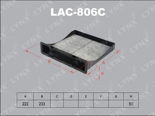 Купить LYNX LAC-806C Фильтр салонный угольный подходит для SUBARU Forester 08/Impreza 07 LAC-806C