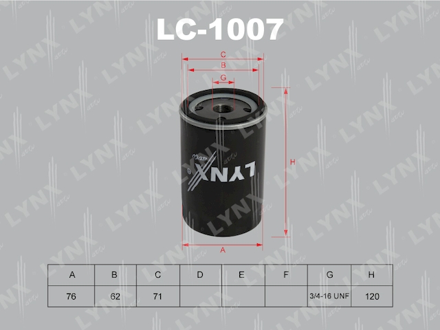 Купить LYNX LC-1007 Фильтр масляный подходит для Audi 80 2.6-28 94/100 20-2.8 94/A3 1.6-1.8T 96-00/A4 1.6-2.0 95-00/A6 1.8-2.8 94-97/A8 2.8 94-96, SEAT Cordoba 2.6-3.0 93-99/Ibiza 1.4-2.0 93-02/Toledo 1.6-2 LC-1007