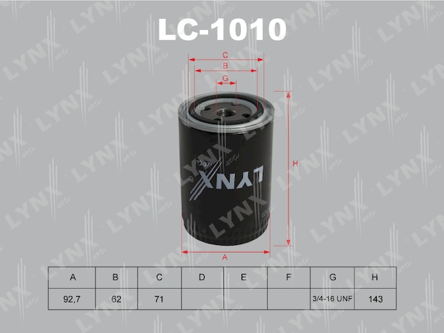 Купить LYNX LC-1010 Фильтр масляный подходит для AUDI A4 95-01/A6 94-05 1.9TD, VW Passat 96-00 1.9TD LC-1010