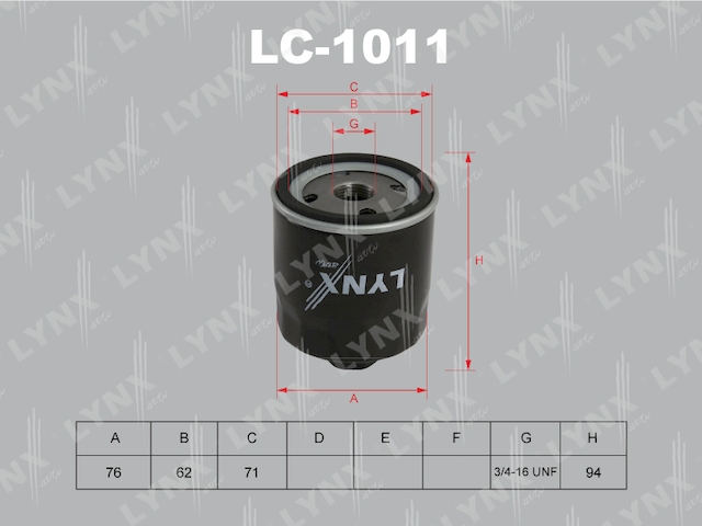 Купить LYNX LC-1011 Фильтр масляный подходит для AUDI A2 1.4-1.6 00-05, SEAT Altea 1.4 06/Arosa/Cordoba/Ibiza 1.0-1.6 02, SKODA Fabia 1.4 99/Octavia 1.4-1.6 96/Roomster 1.4 06, VW Golf 1.4 91/1.6 93-06 LC-1011