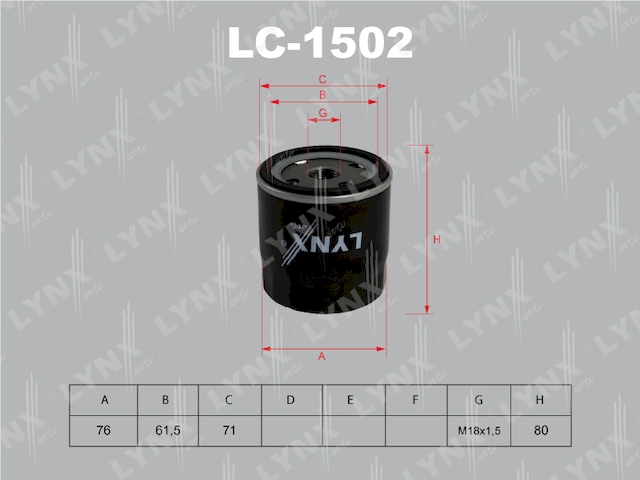Купить запчасть LYNXAUTO - LC1502 