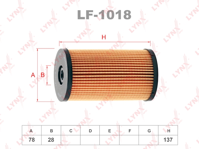 Купить LYNX LF-1018 Фильтр топливный подходит для AUDI A3 1.6D-2.0D 03-10 / TT 2.0D 08, SEAT Altea 1.6D-2.0D 04 / Leon 1.6D-2.0D 05 / Toledo 1.9D-2.0D 04-09, SKODA Octavia(1Z3) 1.6D-2.0D 04 / Superb(3T4) LF-1018