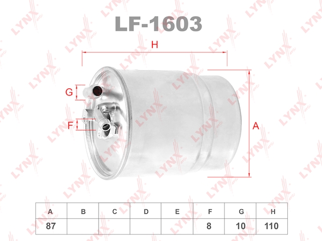 Купить LYNX LF-1218 Фильтр топливный подходит для JEEP Commander 3.0D 06-10 / Grand Cherokee 3.0D 06-10, MB A160D-200D(W169) 04-12 / B180D-200D(W245) 05-11 / C200D-350D(W203/204) 03 / CLK220D-320D(C209) 05-0 LF-1218