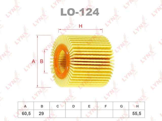 Купить LYNX LO-124 Фильтр масляный подходит для TOYOTA Avensis 1.6-2.0 08/Rav 4 2.0 08/Yaris 1.8 07, LEXUS CT200h 11 LO-124
