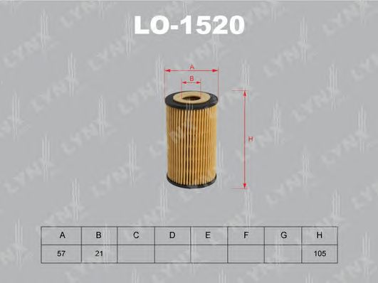 Купить LYNX LO-1520 Фильтр масляный подходит для CHEVROLET Aveo 1.4 07/Cruze 1.6-1.8 09, OPEL Astra G 1.2-1.4 98-05/H 1.2-1.8 04/Vectra C 1.8 06 LO-1520