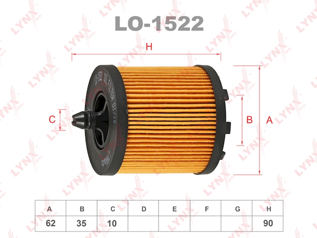 Купить LYNX LO-1522 Фильтр масляный подходит для OPEL Astra G 96-04/Signum 03/Vectra-C 02/Zafira-B 05, ALFA-ROMEO 159 05, FIAT Croma II, SAAB 9-3 02 LO-1522