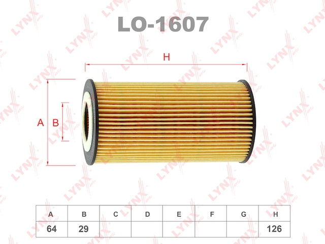 Купить LYNX LO-1607 Фильтр масляный подходит для FORD Mondeo 2.5 07/Kuga 2.5/Focus II 2.5T 05, VOLVO C30 06/C70 06/S40 06/S60 05/S80 08 2.4-2.5T/XC70/90 2.4D 02 LO-1607