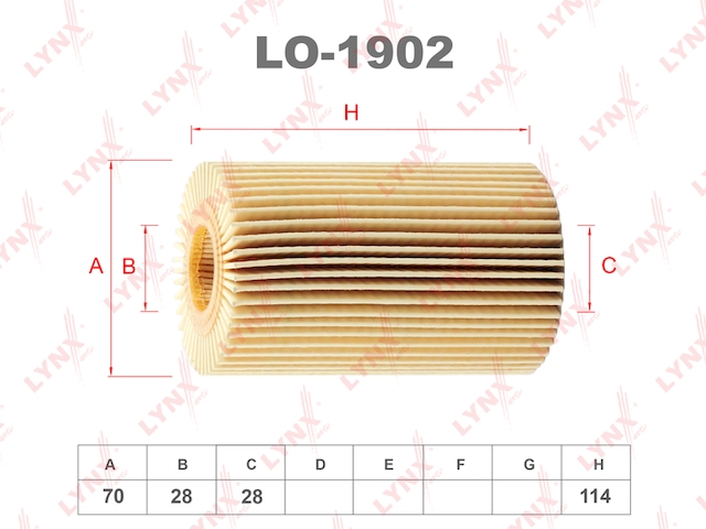 Купить LYNX LO-1902 Фильтр масляный подходит для TOYOTA Land Cruiser(200) 4.5D-4.6 08, LEXUS LX570 07 LO-1902