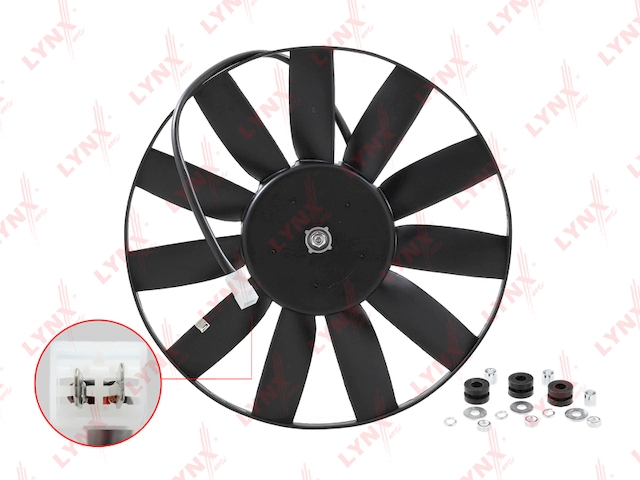 Купить LYNXAUTO RF1597 вентилятор охлаждения!\ ГАЗ 2217/2705/2752/3110/31105/3221/3302