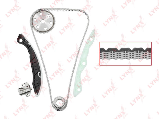 Купить LYNXAUTO TK0024 рем.к-кт цепи ГРМ!\ Hyundai Santa Fe/Sonata/H1/ix35 2.0-2.4 09>