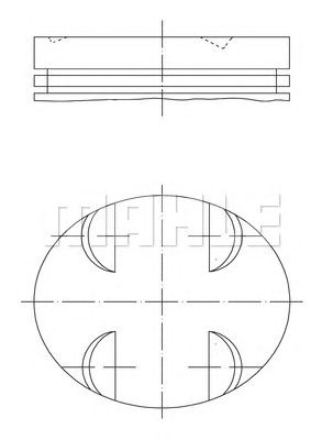 Купить MAHLE 0052401 поршень! 92.9x50.83x22 +0,25\ MB X164/W221 3.5 M272 05>