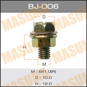 Купить MASUMA BJ-006 Болт М6х1,0х12 с гайкой