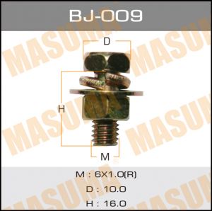 Купить MASUMA BJ-009 Болт М6х1,0х16 с гайкой (6 шт)