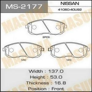 Купить MASUMA MS-2474 колодки дисковые передние!\ Nissan Tiida 1.6/1.8/1.5DCi 09.07>