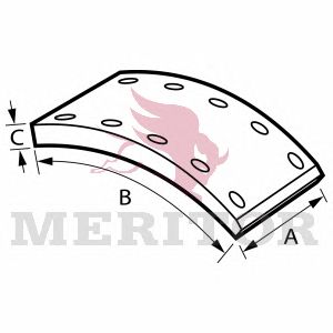 Купить MERITOR MBLK1180 накладки тормозные STD!19938 410x175(93680 / L8.5 6.35x13.5 96)\Volvo F7.FL7.10.12. FH12