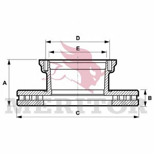 Купить MERITOR MBR5071 диск торм. !задний 377/176x45/138 8n-201-M14x1.5 \MB Atego