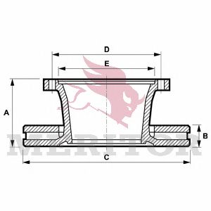 Купить MERITOR MBR5073 диск торм !c ABS 378/150x45 10отв M16 \ROR LM, LMC ABS