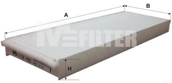 Купить MFILTER K952 фильтр воздушный ! кабины/печки 381x134x37.5 \MB ACTROS