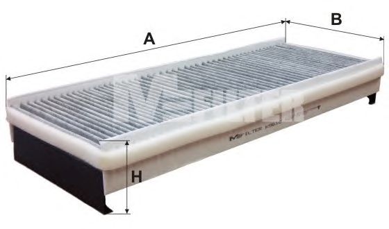 Купить MFILTER K961C фильтр воздушный ! кабины угольный 466.5x177x70 \MAN TG-A, TG-L,Omn 00->