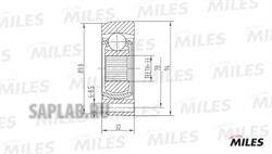 Купить MILES GA10006 ШРУС внутренний AUDI 80/VW G1/G2/G3/PASSAT/POLO 1.3-2.3 72-06 (GKN 302230) GA10006