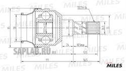 Купить MILES GA10015 ШРУС внутренний DAEWOO NEXIA/LANOS 1.4-1.6 94- (SKF VKJA8724) GA10015
