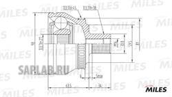 Купить MILES GA20036 ШРУС наружный AUDI A4/A6/A8/VW PASSAT/SKODA SUPERB 1.9TDI-2.8 94-05 (GKN 301961) GA20036
