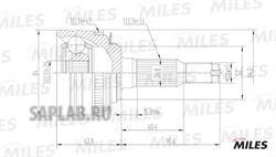 Купить MILES GA20051 ШРУС наружный CHEVROLET LANOS/NUBIRA 1.6/2.0 (с ABS) (GKN 303910) GA20051