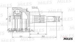Купить MILES GA20077 ШРУС наружный DAEWOO LANOS/ESPERO 1.5/2.0 95- (GKN 303174) GA20077