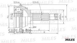 Купить MILES GA20159 ШРУС наружный HYUNDAI ACCENT (ТагАЗ) (с ABS) (GSP 827076) GA20159