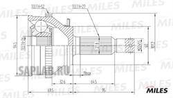 Купить MILES GA20171 ШРУС наружный HYUNDAI SANTA FE 2.0-2.7 01-06 (с ABS) (SKF VKJA5745) GA20171