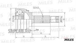 Купить MILES GA20259 ШРУС наружный MITSUBISHI COLT/LANCER 1.2-1.8 80-92 (GKN 302073) GA20259
