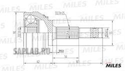 Купить MILES GA20334 ШРУС наружный NISSAN SUNNY 1.6 90-95 (GKN 302789) GA20334