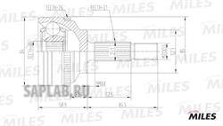 Купить MILES GA20387 ШРУС наружный с ABS RENAULT LOGAN/CLIO (GKN 303228) GA20387