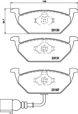 Купить MINTEX MDB2040 Колодки VW Гольф 4,Бора с датчиком FR