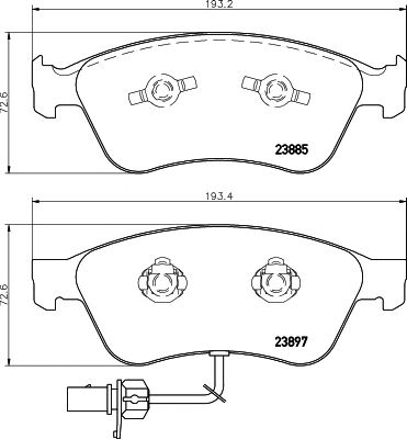 Купить MINTEX MDB2645 Колодки торм.пер. Audi A8, VW Phaeton (10.02-)