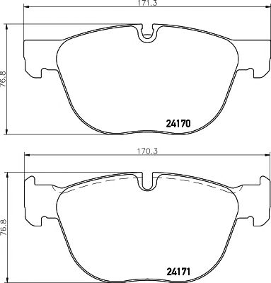 Купить MINTEX MDB2827 К-кт передних тормозных колодок X5/X6 E70 E71 F15 F16