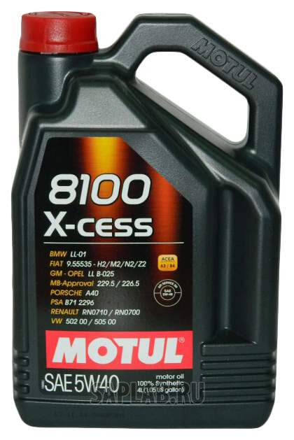 Купить MOTUL 104256 МАСЛО ДВИГАТЕЛЯ MOTUL 8100 X-cess MB229.5 5W40 4L