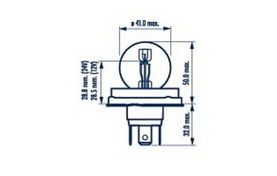 Купить NARVA 49321 Лампа R2 24V 55/50W P45t