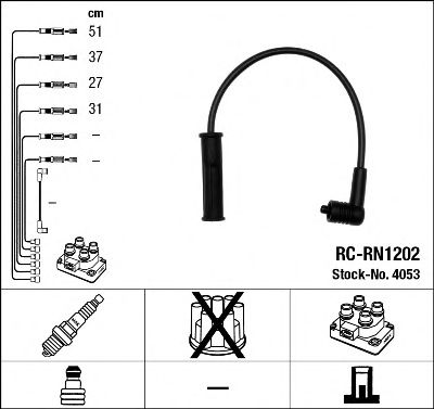 Купить NGK 4053 Провода высоковольтные RCRN1202