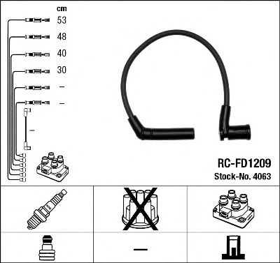 Купить NGK 4063 Провода высоковольтные RCFD1209