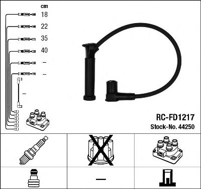 Купить NGK 44250 Провода высоковольтные RCFD1217
