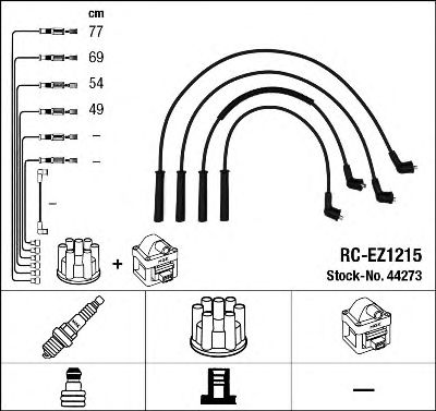 Купить NGK 44273 Провода высоковольтные RC-EZ1215