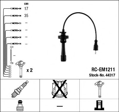 Купить NGK 44317 Провода высоковольтные RCEM1211