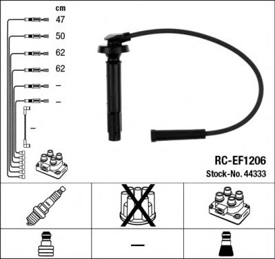 Купить NGK 44333 Провода высоковольтные RCEF1206