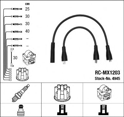 Купить NGK 4945 Провода высоковольтные RCMX1203
