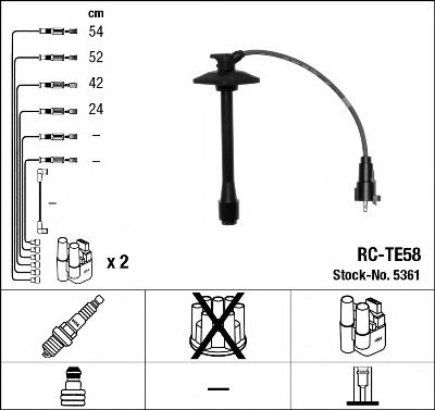 Купить NGK 5361 Провода высоковольтные RCTE58