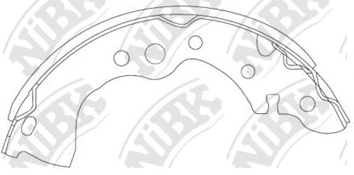 Купить NIBK FN0636 Колодки тормозные барабанные NI Almera Classic FN0636