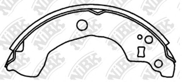 Купить NIBK FN1247 Колодки тормозные барабанные NISSAN ALMERA N16 00-/PRIMERA P11 96-02) FN1247