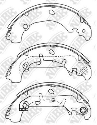 Купить NIBK FN3421 Колодки тормозные барабанные FORD FUSION 2002-2008 FN3421