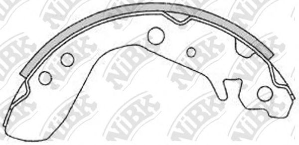 Купить NIBK FN5534 Колодки тормозные барабанные HONDA JAZZ 2002-2008 FN5534